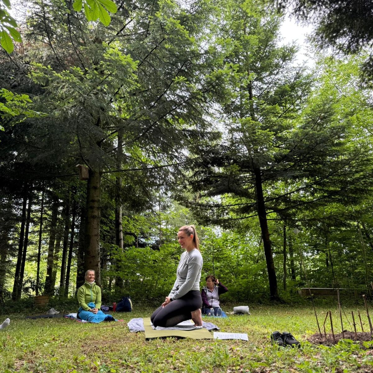 Yoga im Wald Nina Brustmann